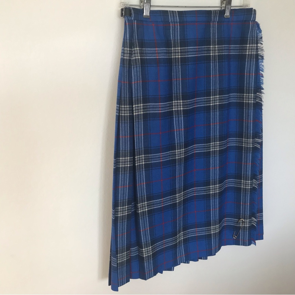 Vintage Highland Home Industries Tartan Pleated Wrap Kilt Skirt Sz 8  (14) EUC - Picture 4 of 11